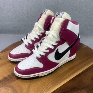 Nike Dunk Sky Hi Wedge Shoes Womens Size 9 Hidden Heel 528899-502 Sneakers Pink